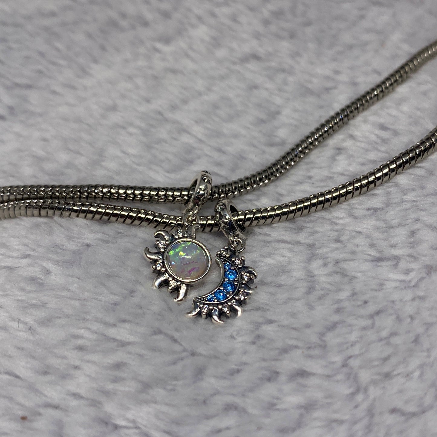 Silver Matching Moon Charm
