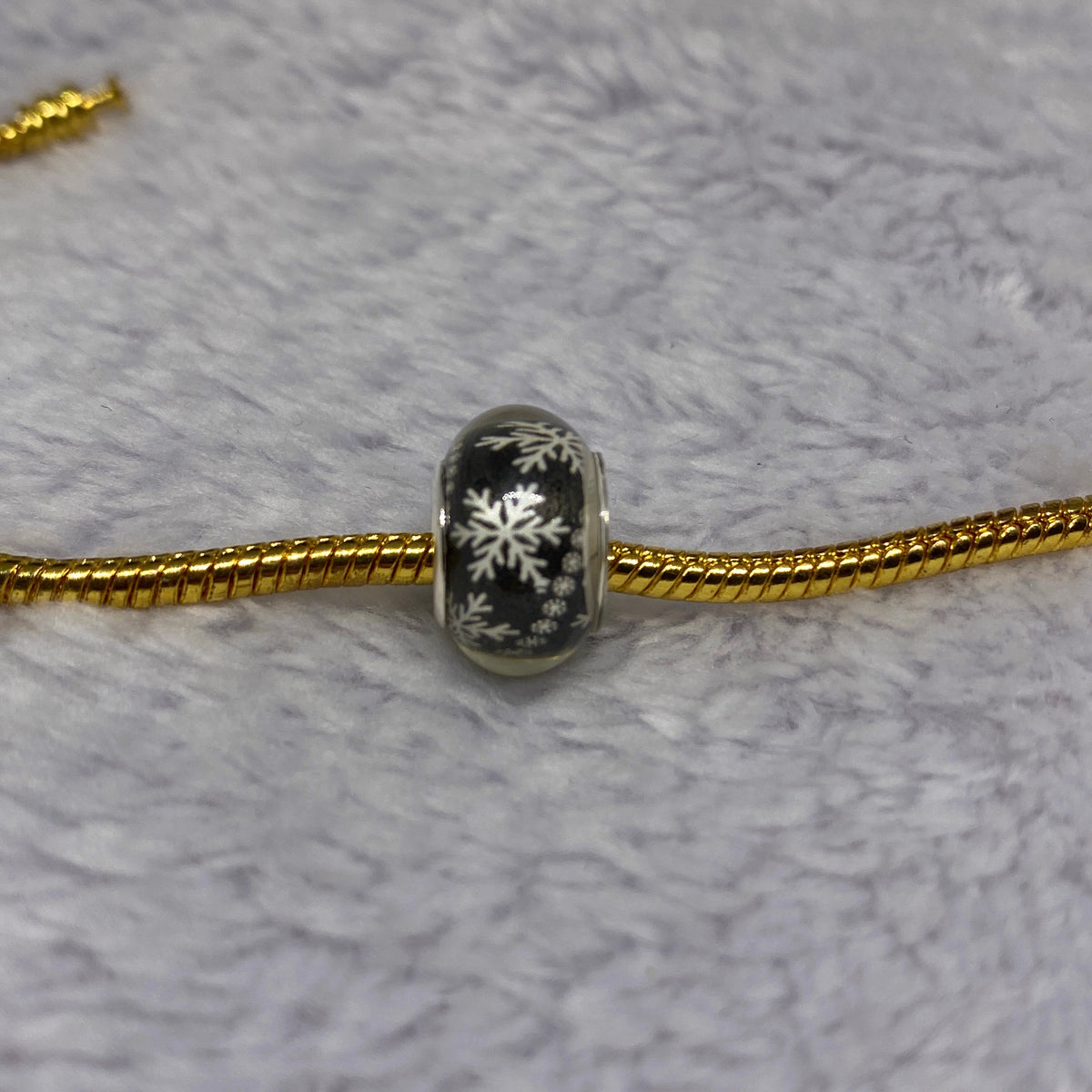 Black Snow Ball Charm