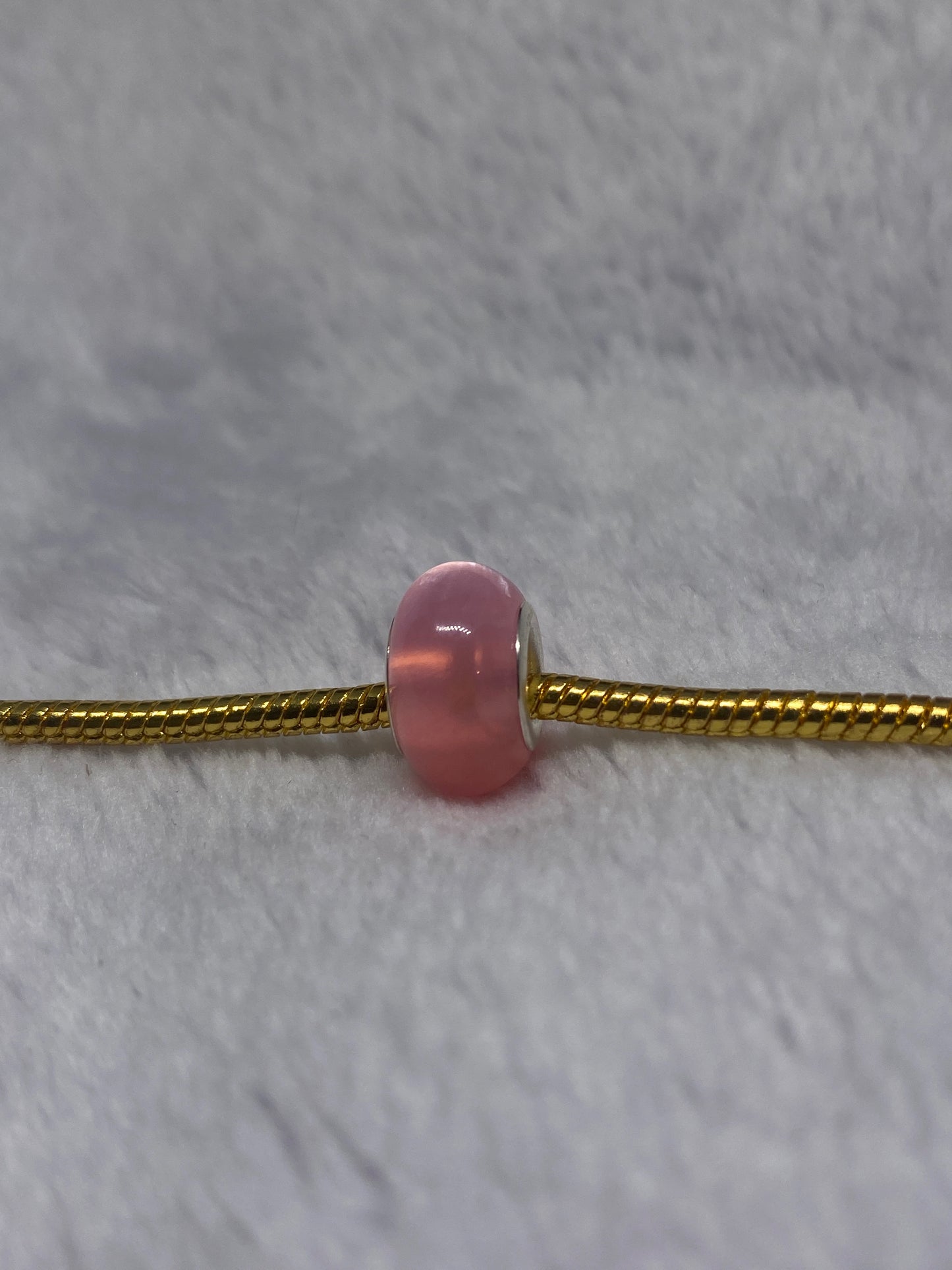 Pink Glass Ball Charm