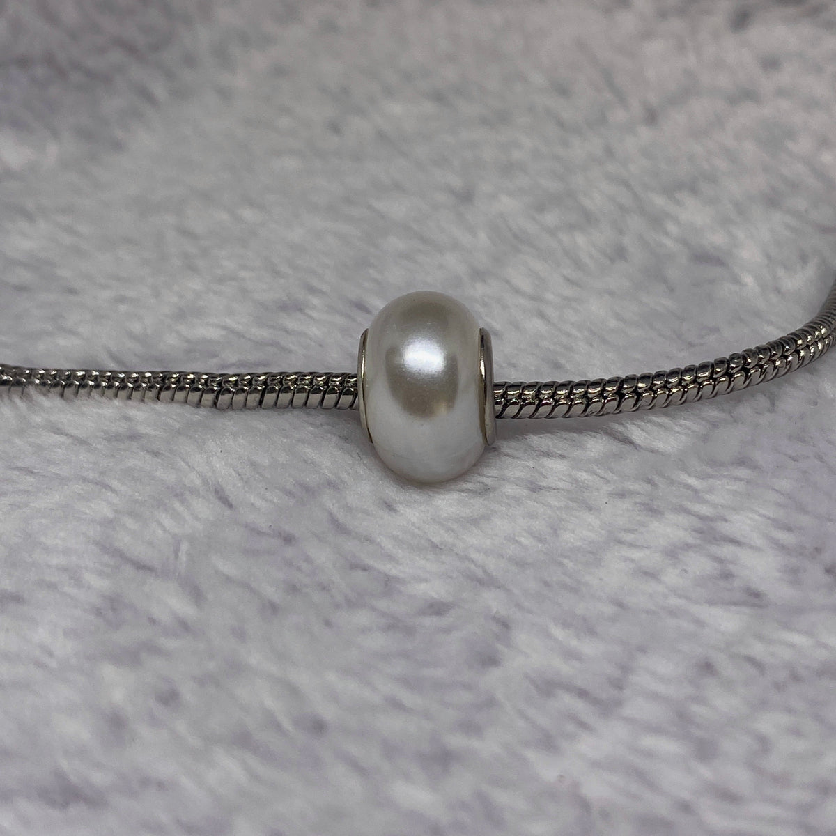 White Shine Ball Charm