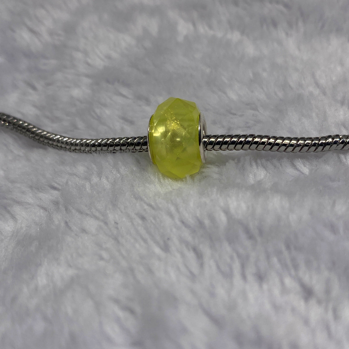 Yellow Frosted Diamond Charm