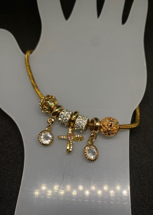 Gold Cross Bracelet