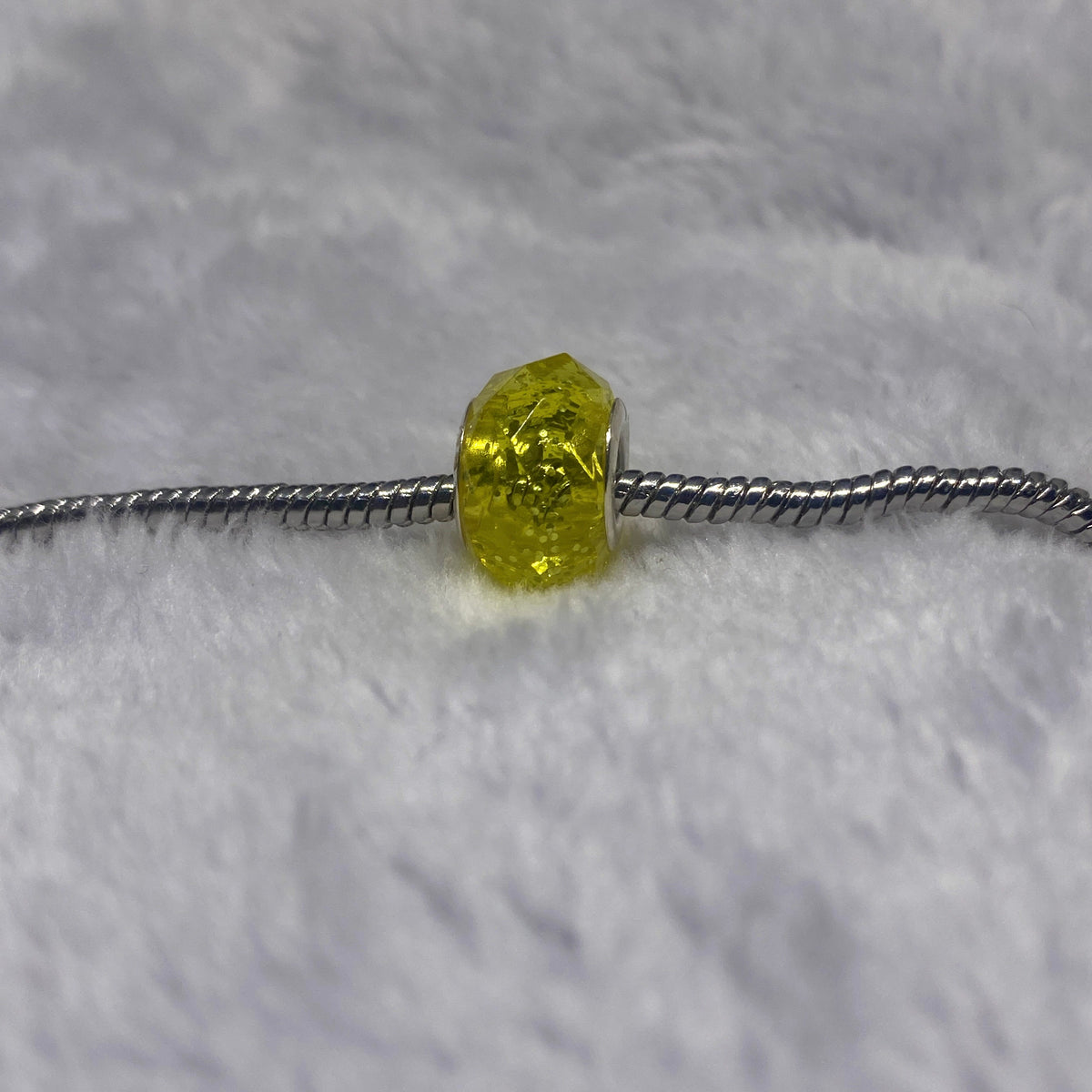 Yellow Diamond Glitter Charm