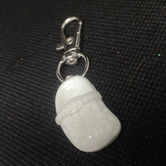White Croc Keychain