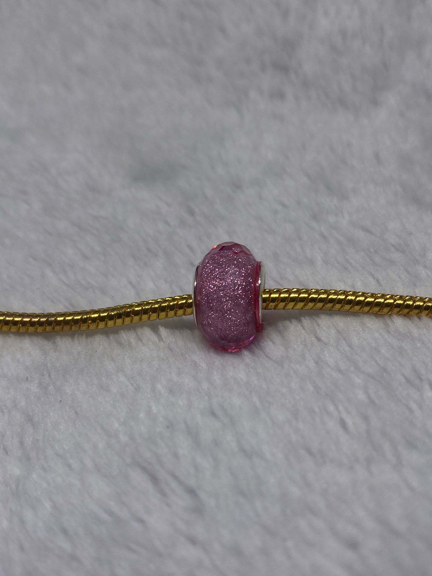 Pink Glitter Ball Charm