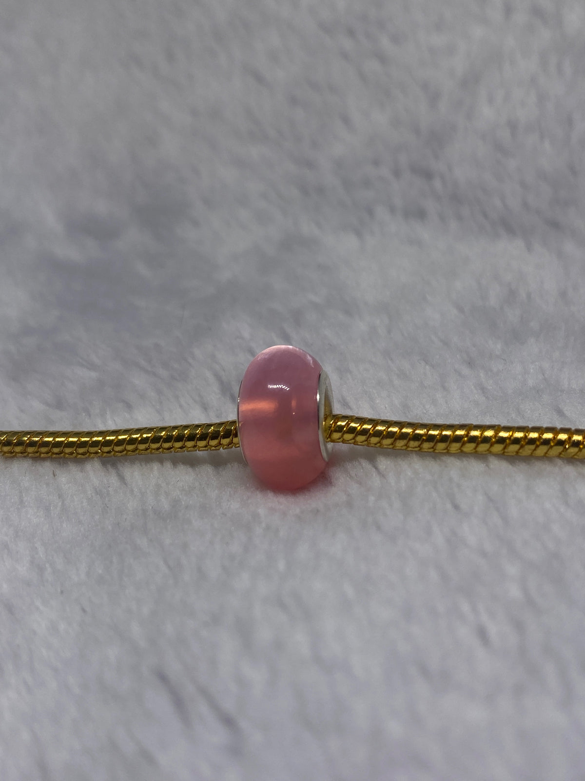 Pink Glass Ball Charm